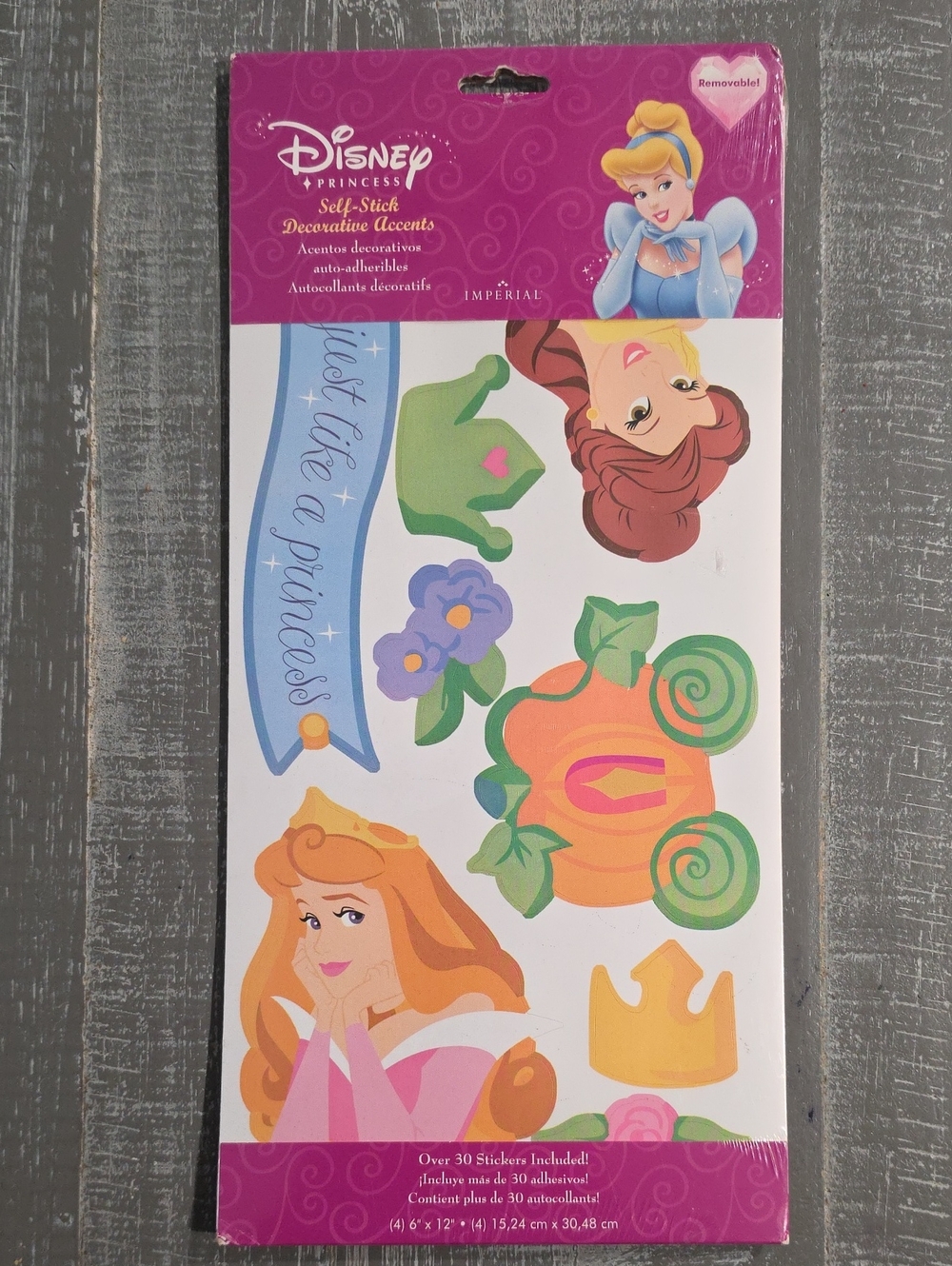 Disney Princess Self-Stick Decorative Accents Blue Mountain Wall Coverings Decal